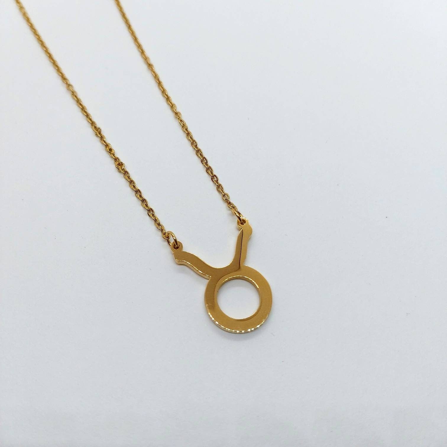 Taurus jewelry , taurus necklace , zodiac necklace , gold zodiac necklace , taurus zodiac necklace , gold filled necklace , taurus pendant