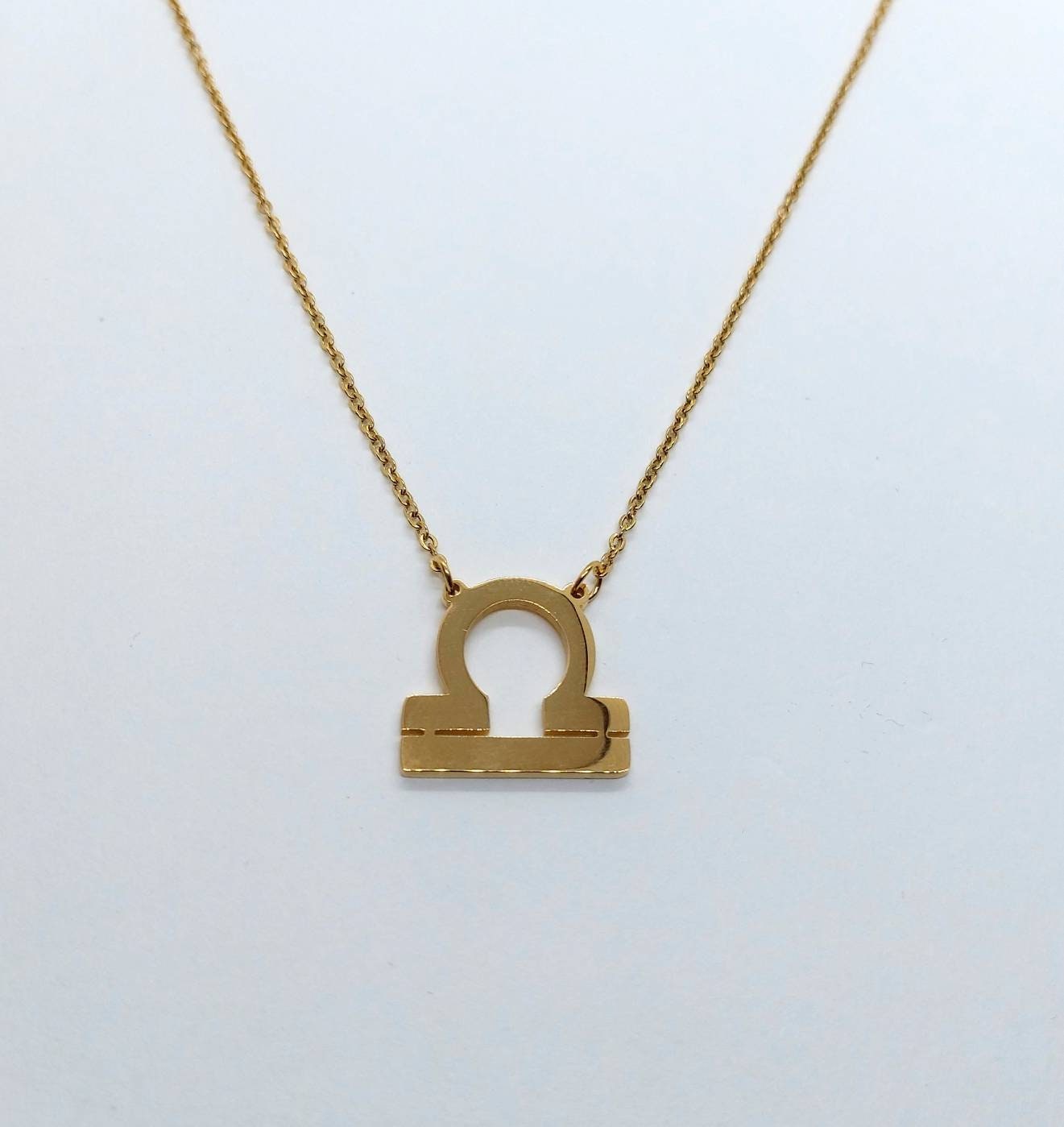 Libra jewelry , libra chain necklace , libra gold necklace , gold zodiac necklace , libra zodiac necklace , libra pendant , libra necklace