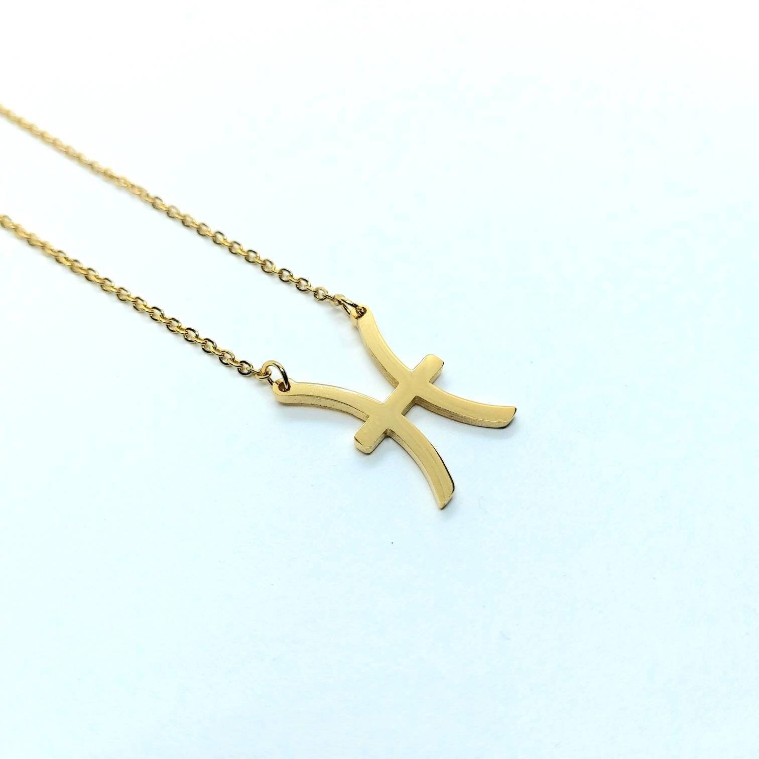 Pisces jewelry , pisces necklace , zodiac necklace , gold zodiac necklace , pisces zodiac necklace , gold filled necklace , pisces pendant