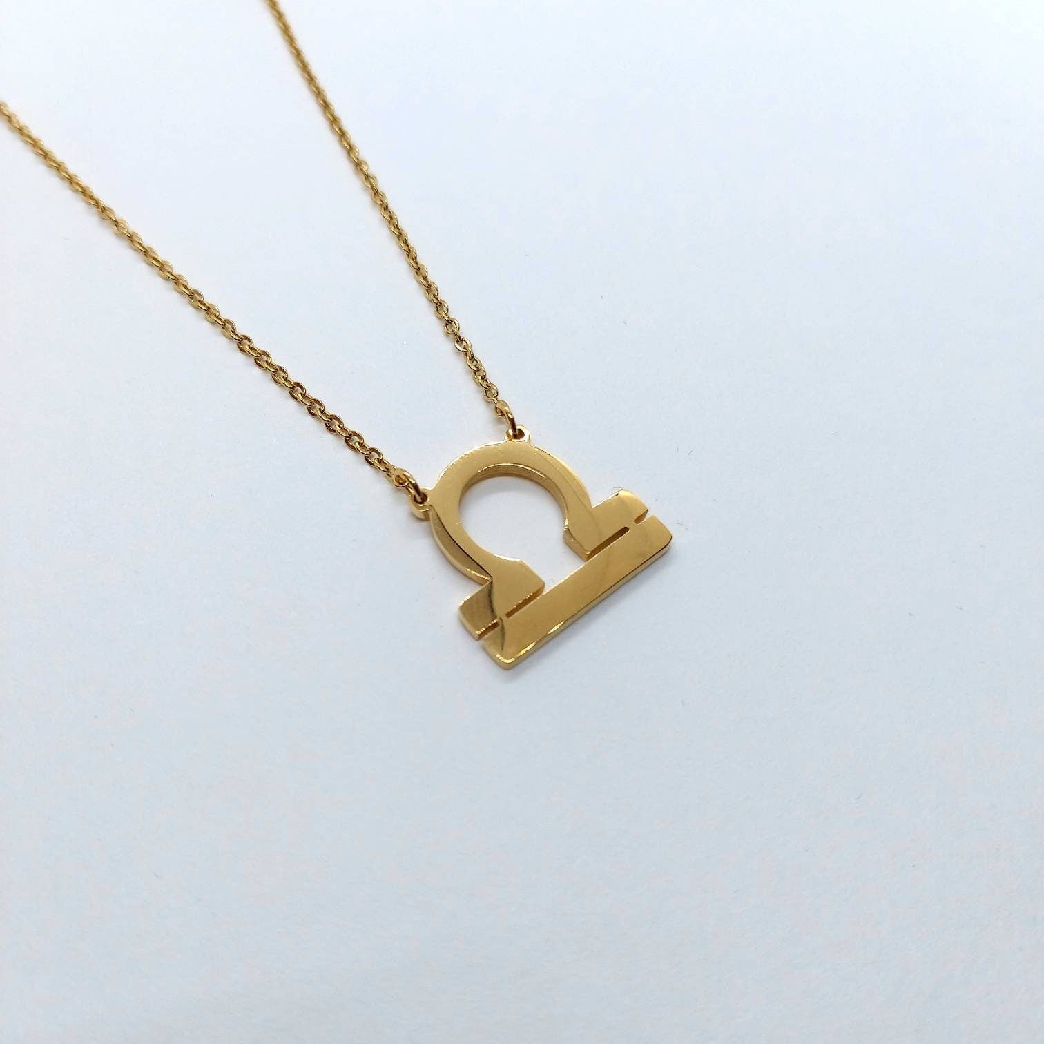 Libra jewelry , libra chain necklace , libra gold necklace , gold zodiac necklace , libra zodiac necklace , libra pendant , libra necklace