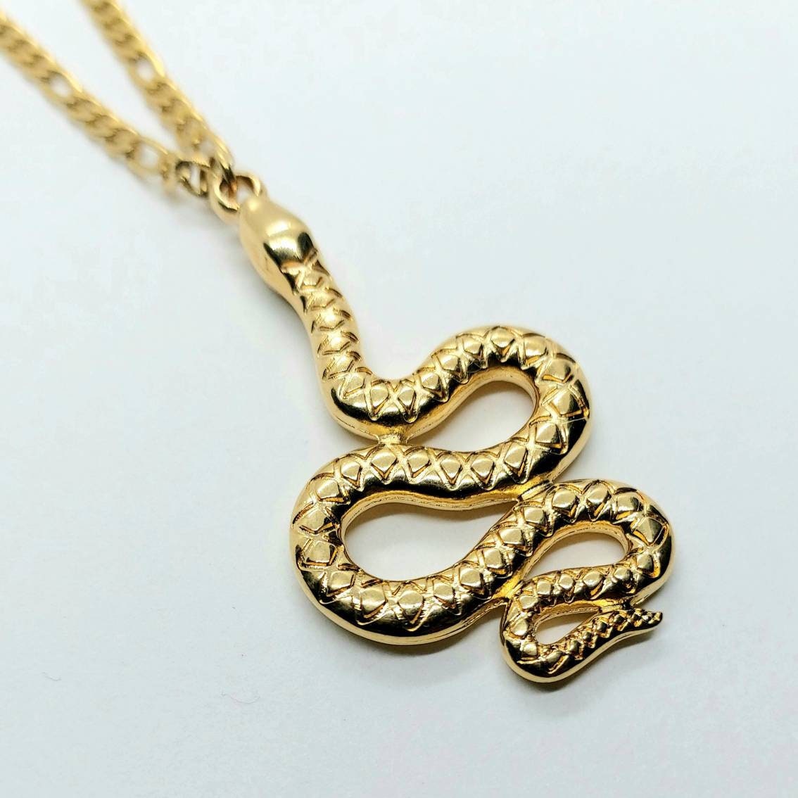 Gold Snake pendant, snake necklace , snake chain necklace, Snake jewelry, Animal necklace, 24k gold filled necklace, bohemian necklace gold