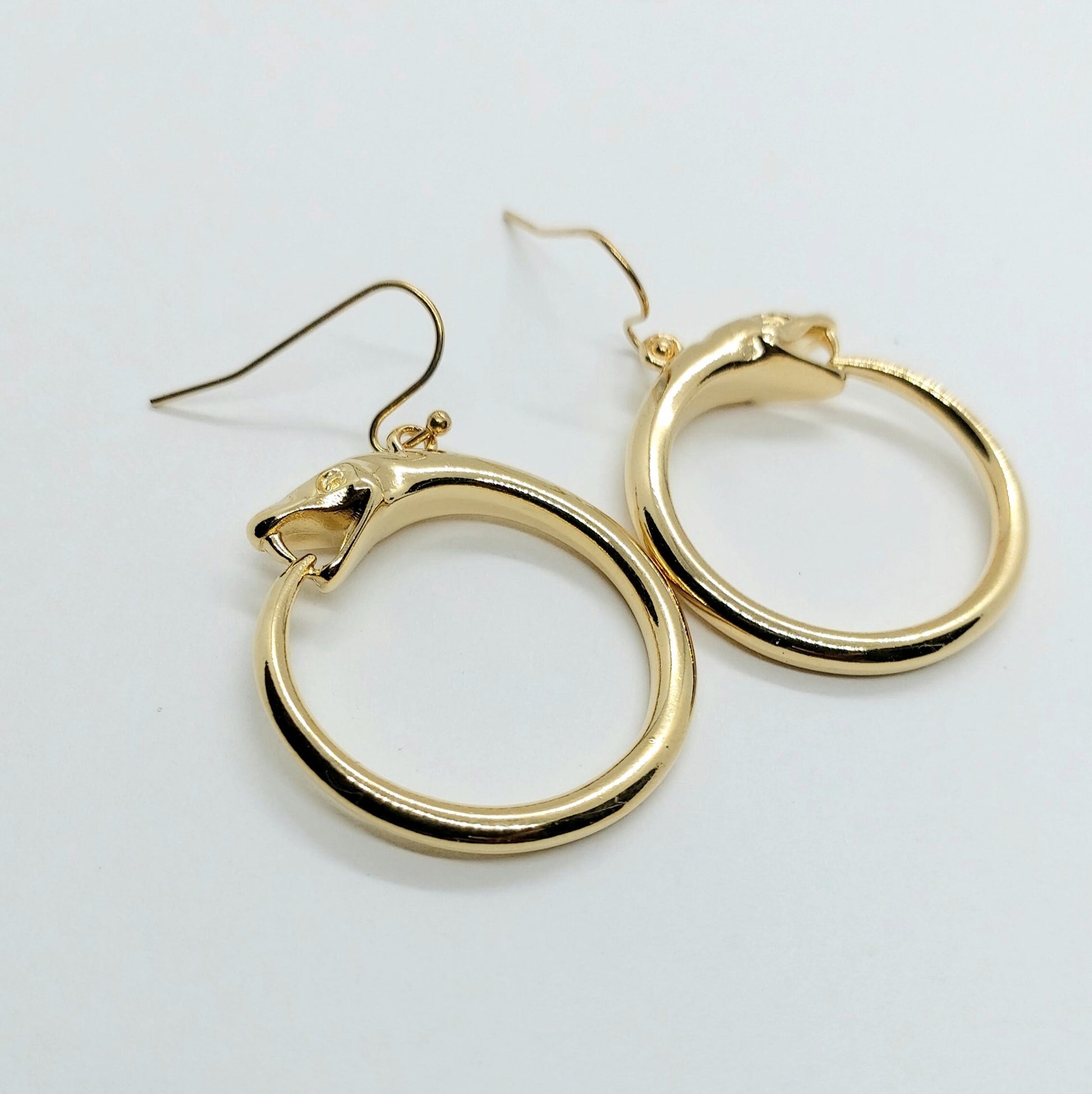 Snake earrings , chunky hoop earrings, drop earrings , serpent earrings , gold dangle earrings , gold snake earrings , chunky earrings gold