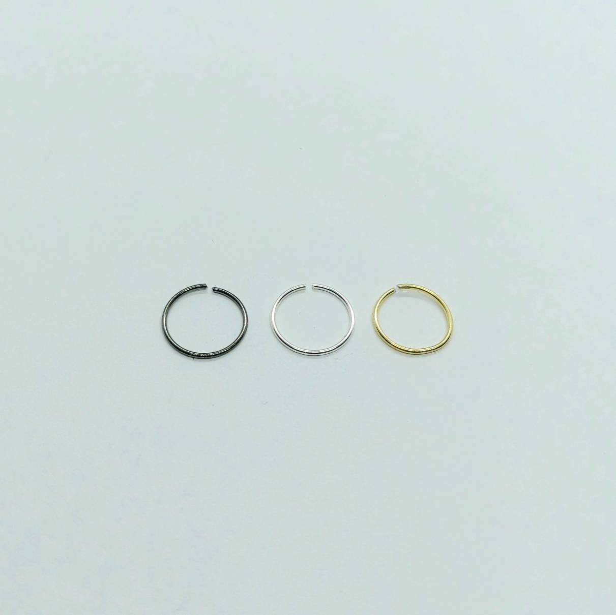 Nose rings 925 silver , tiny gold hoops , small hoop earrings , catrilage earrings , nose hoops , gold hoop earrings , ear hugger hoops