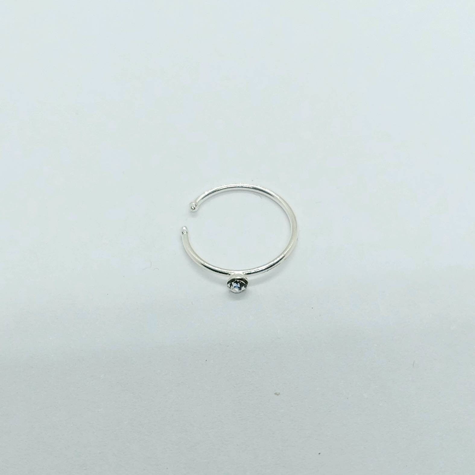 Nose ring with cz , nose stud crysta,nose piercing , 925 silver nose ring, 925 silver nose studs , nose ring studs, silver nose ring studs