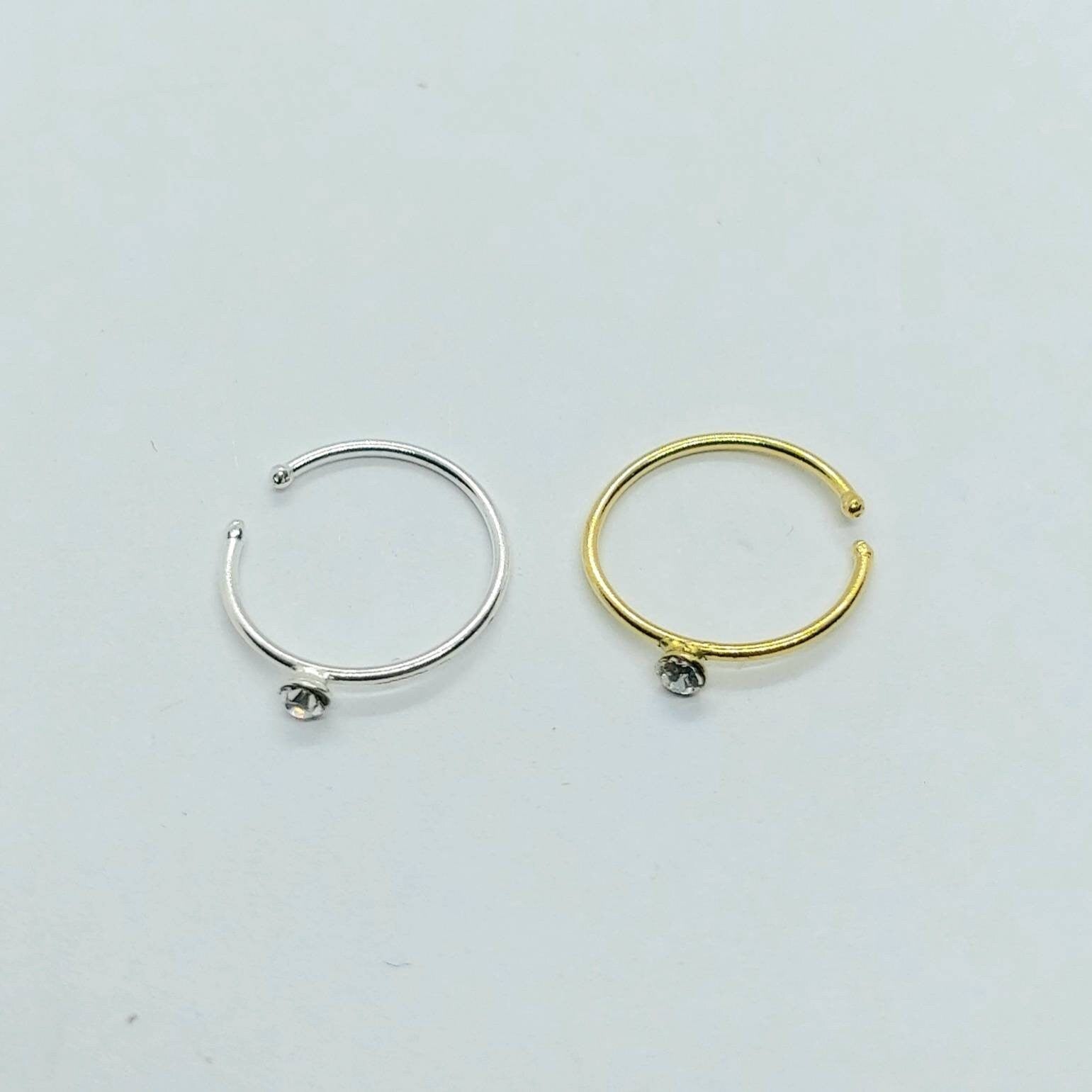 Nose ring with cz , nose stud crysta,nose piercing , 925 silver nose ring, 925 silver nose studs , nose ring studs, silver nose ring studs