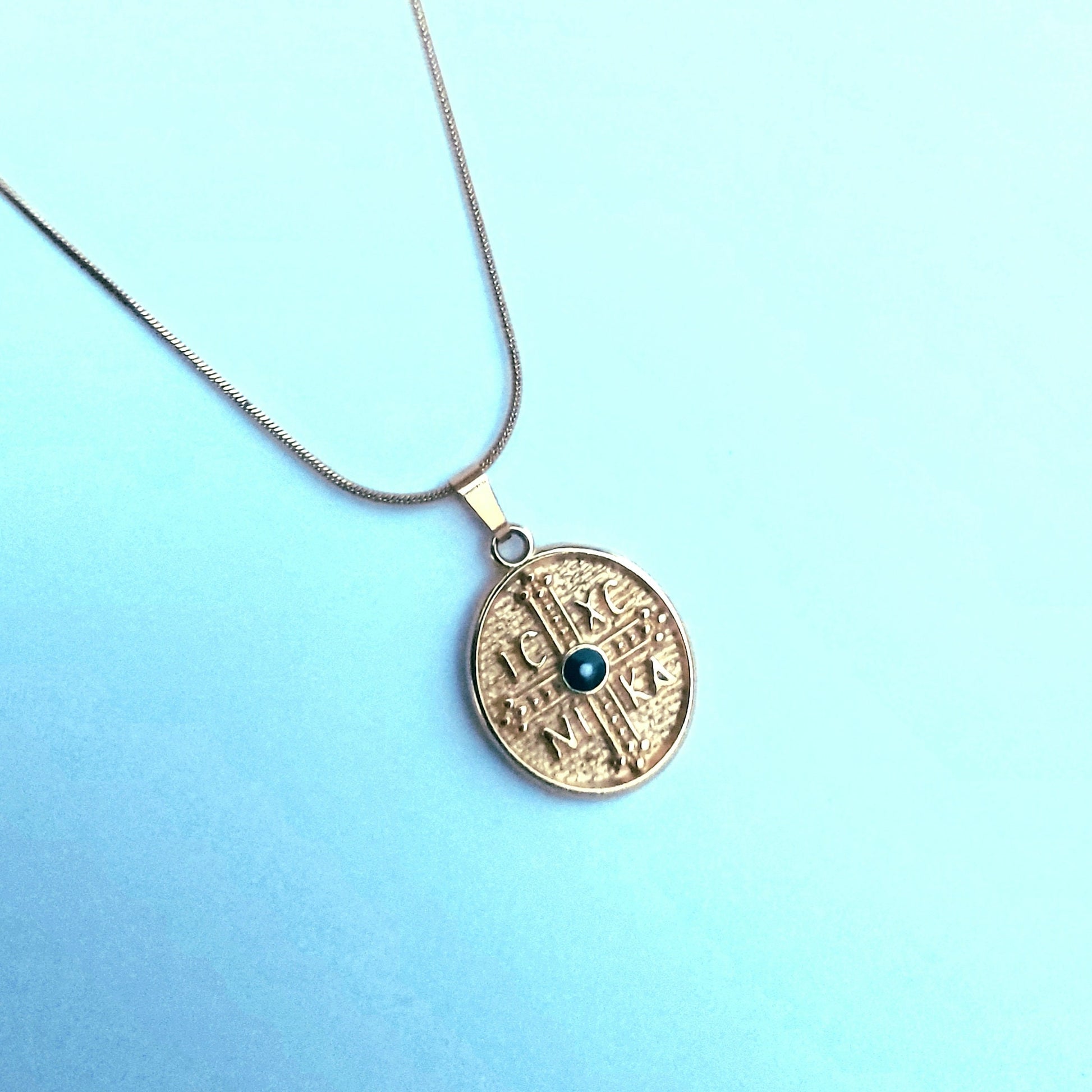 Gold evil eye necklace , gold necklace , Christian jewelry , dainty necklace , religious jewelry , gold plated necklace , dainty necklace