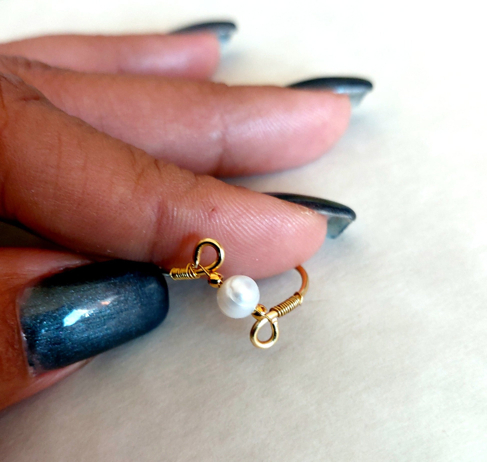 Real pearl ring , wire wrap ring , gold filled pearl ring , dainty ring , simple rings , pearl wire ring , stackable rings , wire ring