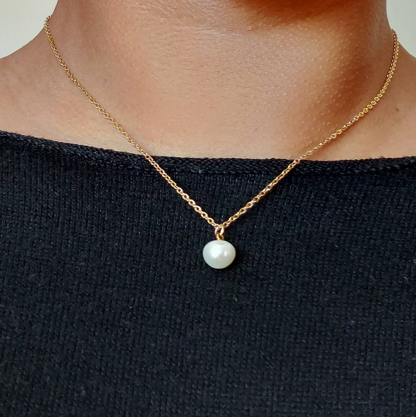 Pearl necklace , real pearl necklace , bridal necklace , freshwater pearl necklace , Classic pearl necklace , vintage style pearl necklace