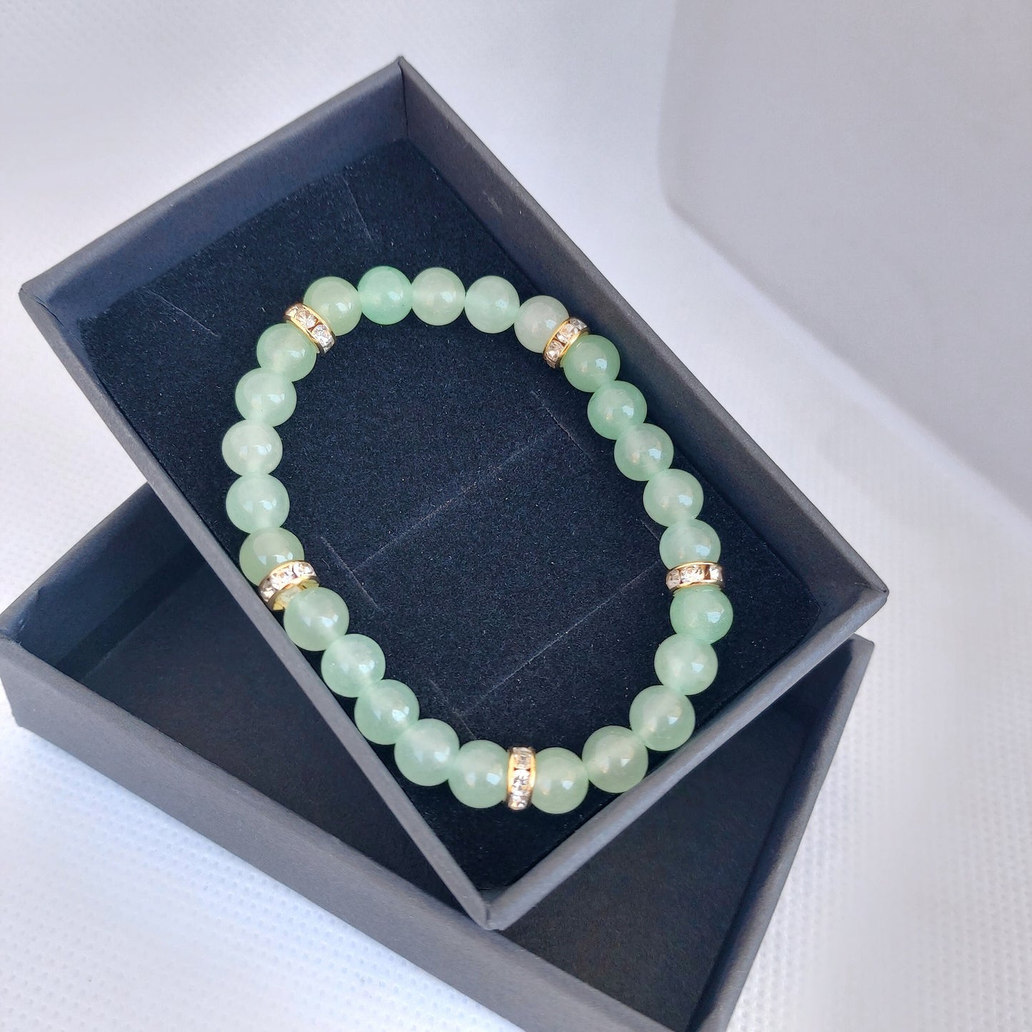 Green Aventurine Heart Chakra bracelet , Healing bracelet , Gemstone beads bracelet , Aventurine beads string bracelet , Natural Aventurine