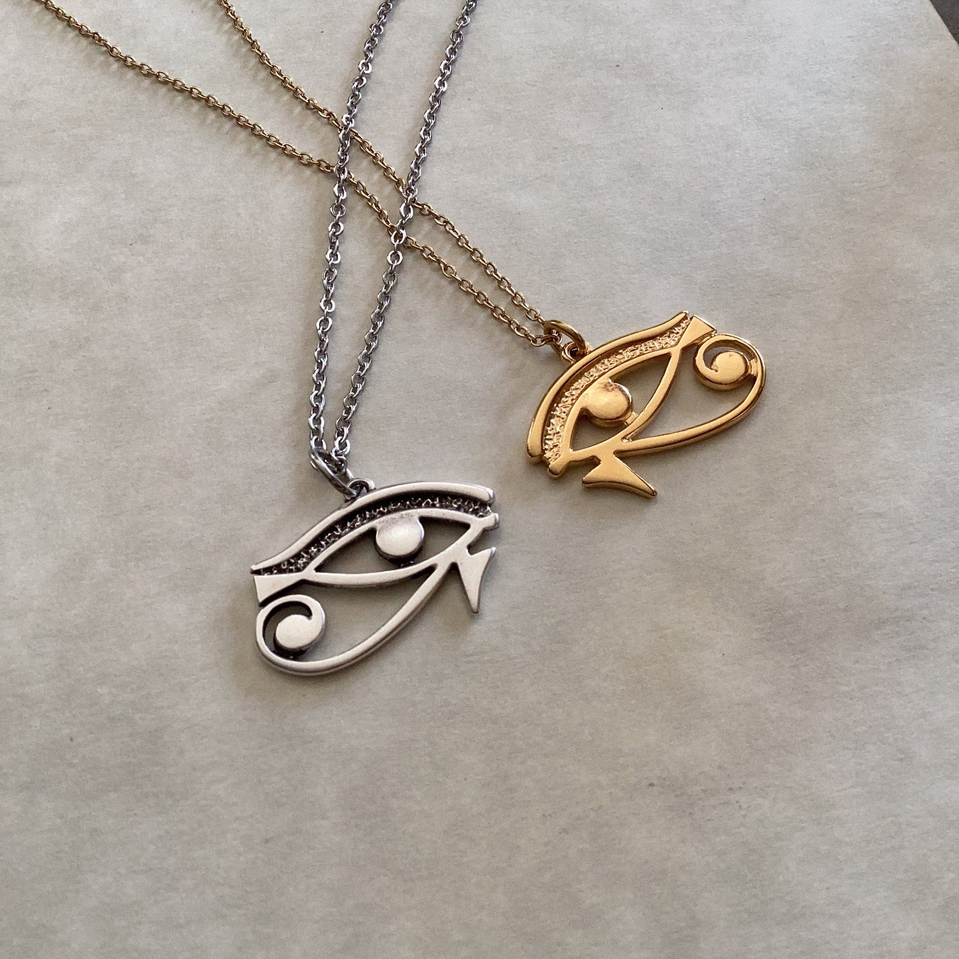 Eye of Horus necklace , Egyptian necklace , Eye of Ra necklace , Egyptian eye chain necklace , Eye of Horus pendant