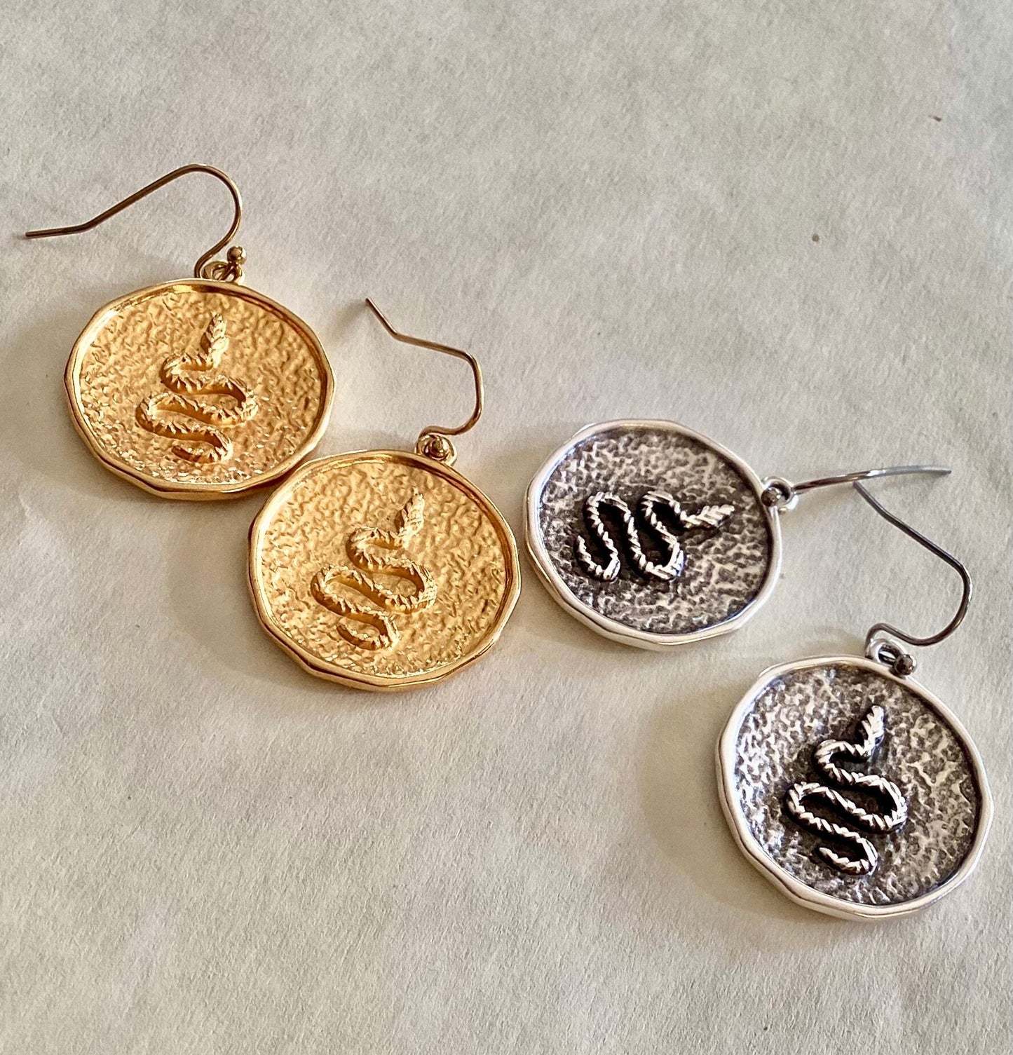 Snake drop earrings , silver dangle earrings , serpent gold earrings , silver snake drop earrings , statement earrings