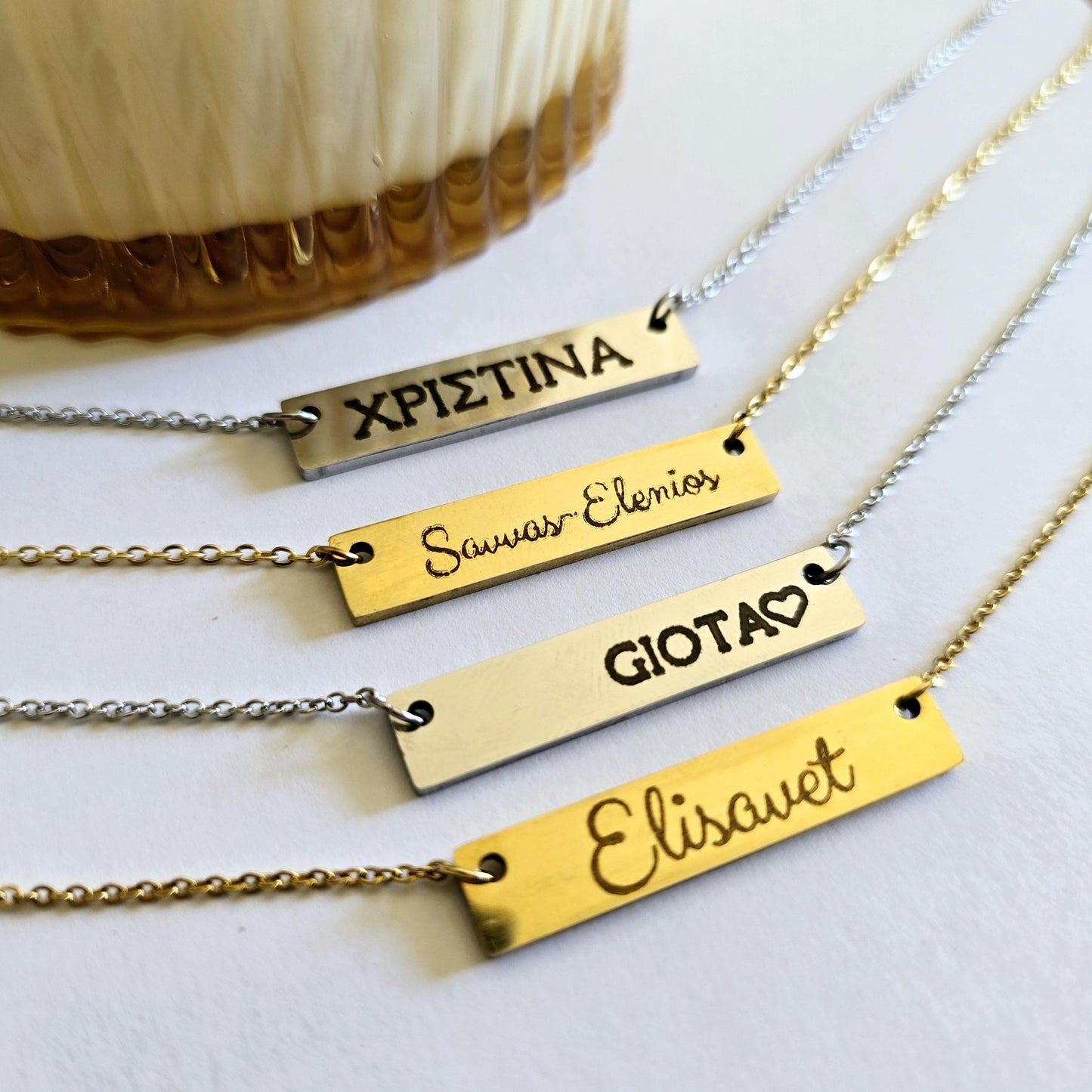 Custom name plate necklace , personalized name necklace gift for mom , minimalist custom name jewelry , personalized gift for her