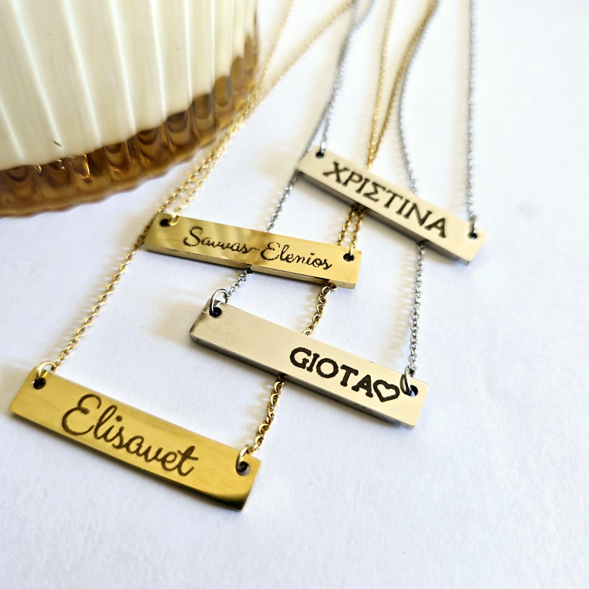 Custom name plate necklace , personalized name necklace gift for mom , minimalist custom name jewelry , personalized gift for her