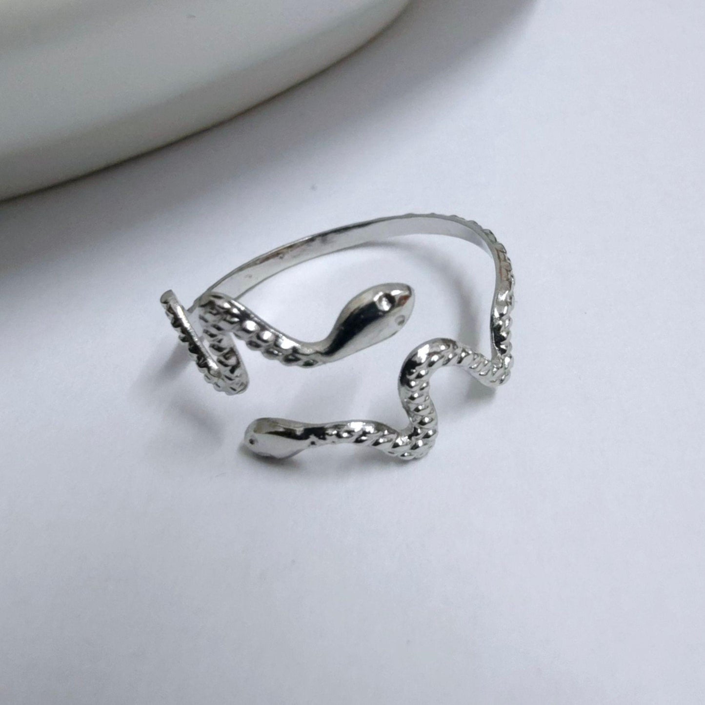 Dainty ring ,snake ring, silver ring , statement ring, Open Serpent Band, Snake jewelry, Stacking Animal rings, bohemian ring adjustable